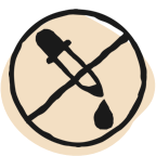 circle with line over dropper