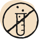 circle with line over test tube