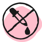 circle with line over dropper