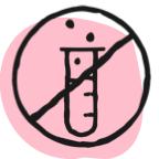 circle with line over test tube