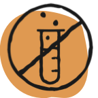 circle with line over test tube