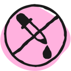 circle with line over dropper