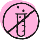 circle with line over test tube