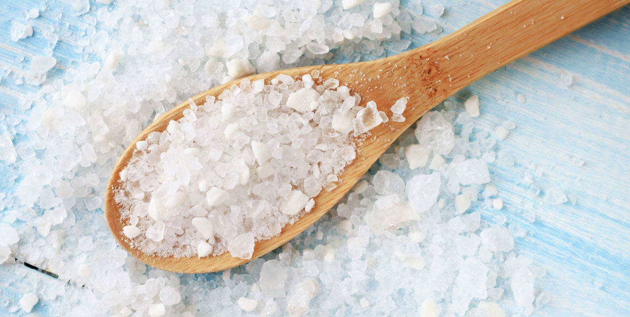 soup spoon with salt